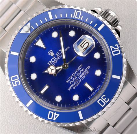 rolex submariner stainless steel goind blue|rolex submariner blue bezel price.